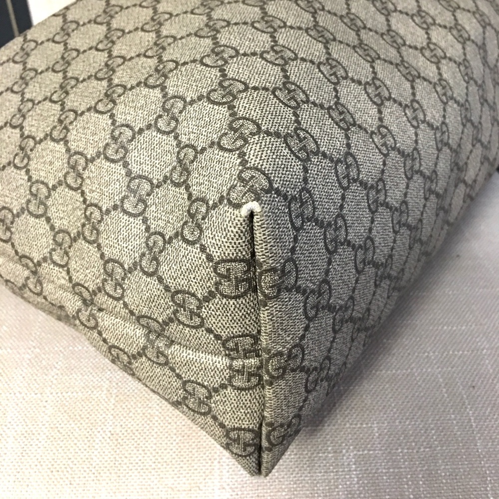 Gucci authentic brown monogram coated canvas tote bag - Picture 16 of 16